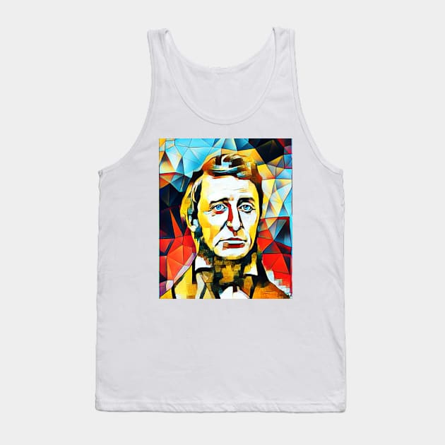 Henry David Thoreau Abstract Portrait | Henry David Thoreau Abstract 15 Tank Top by JustLit